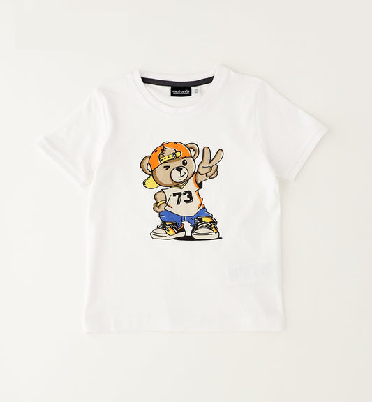 Sarabanda T-Shirt - Cooler Bär | Weiss