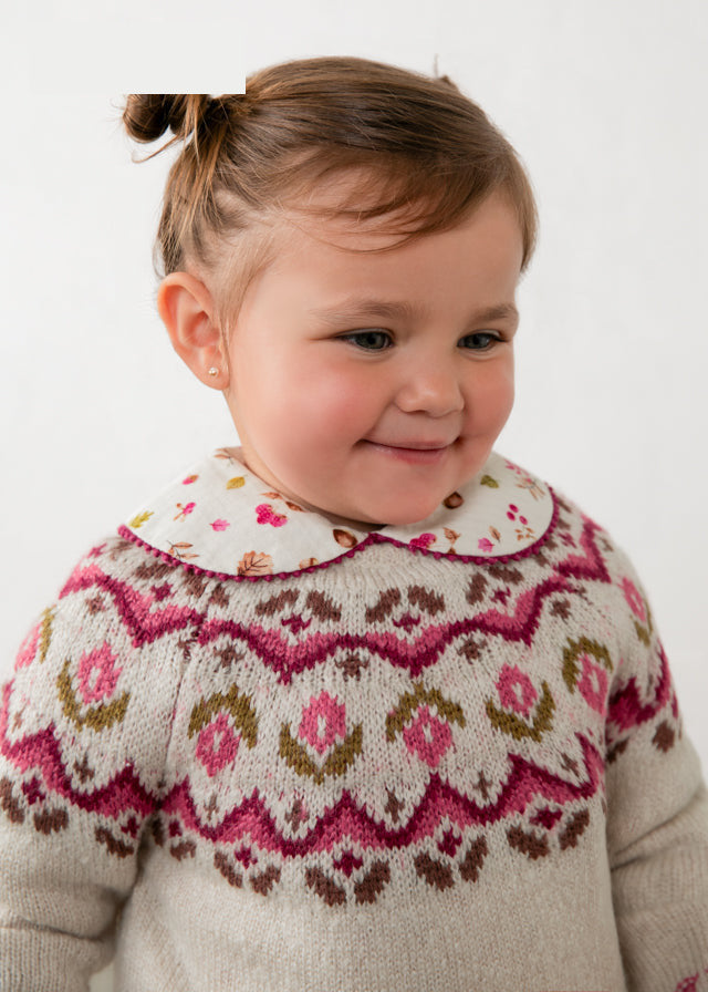 Mayoral Baby Mädchen Pullover jacquard Rohweiss