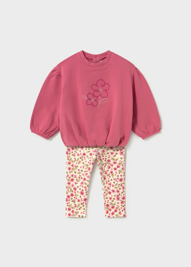 Mayoral Baby Mädchen Set Leggings Pullover Rosa
