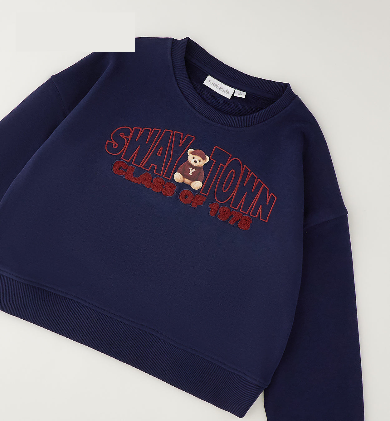Sarabanda Mädchen Sweatshirt Marine mit Teddy-Print