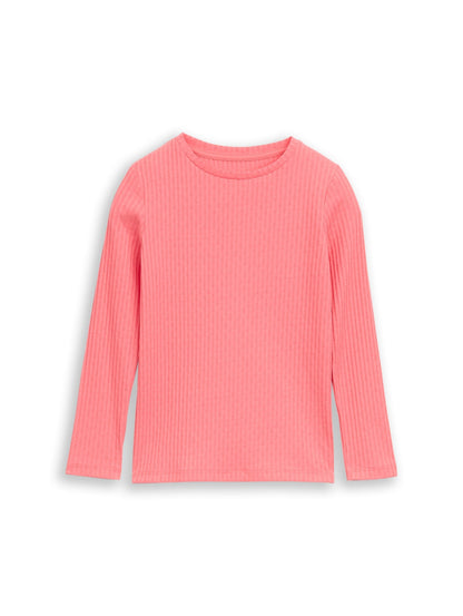 Tom Tailor Kids Langarmshirt Rippstruktur Koralle