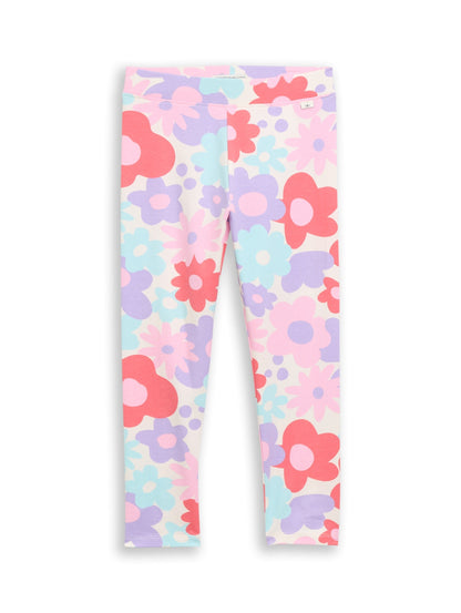 Tom Tailor Kids Leggings mit Blumenmuster in Rosa-Lila