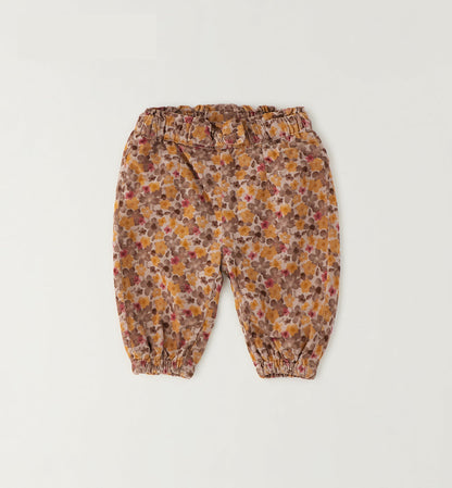 iDO Mädchen Hose Haselnuss-Fuchsia mit Blumenprint