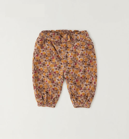 iDO Mädchen Hose Haselnuss-Fuchsia mit Blumenprint