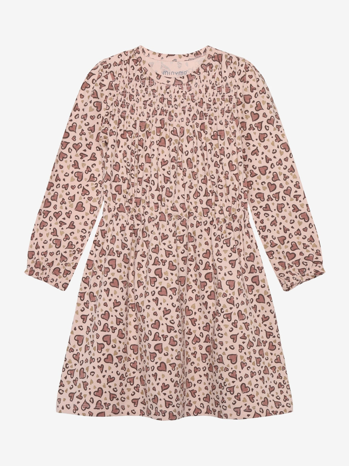 Minymo Mädchen Kleid mit Herzchenmuster