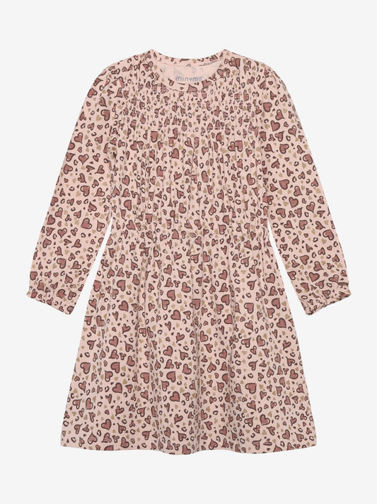 Minymo Mädchen Kleid mit Herzchenmuster