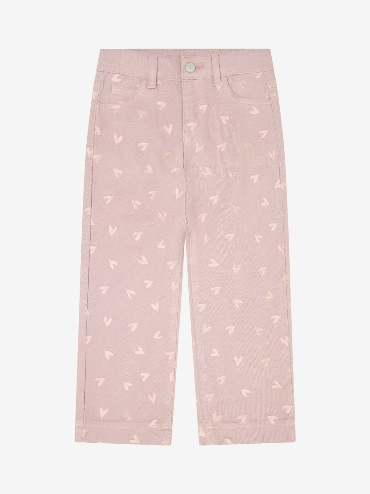 Minymo Mädchen Hose – Rosa mit Herzmuster