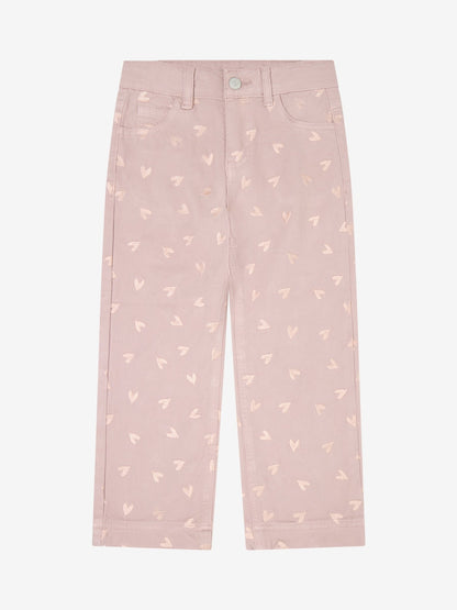 Minymo Mädchen Hose – Rosa mit Herzmuster