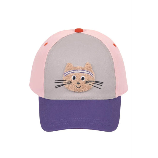 LÄSSIG Kinder Cap Rosa mit Katzenmotiv