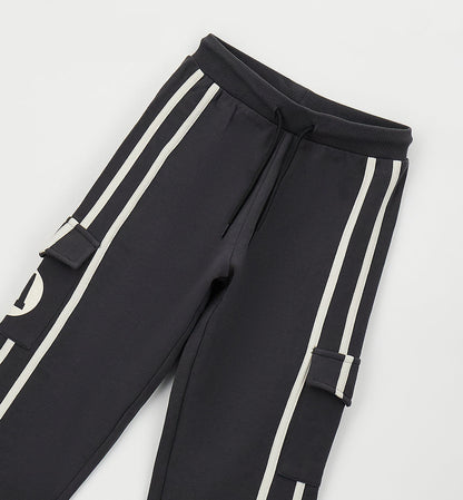 Sarabanda Jungen Cargo-Hose Grau mit Kontraststreifen