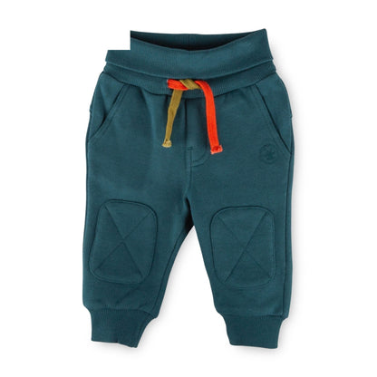 Sigikid Baby Sweathose Petrol mit Kniepatches