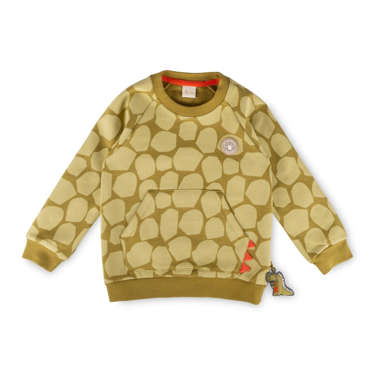 Sigikid Kinder Sweatshirt Khaki mit Dino-Print