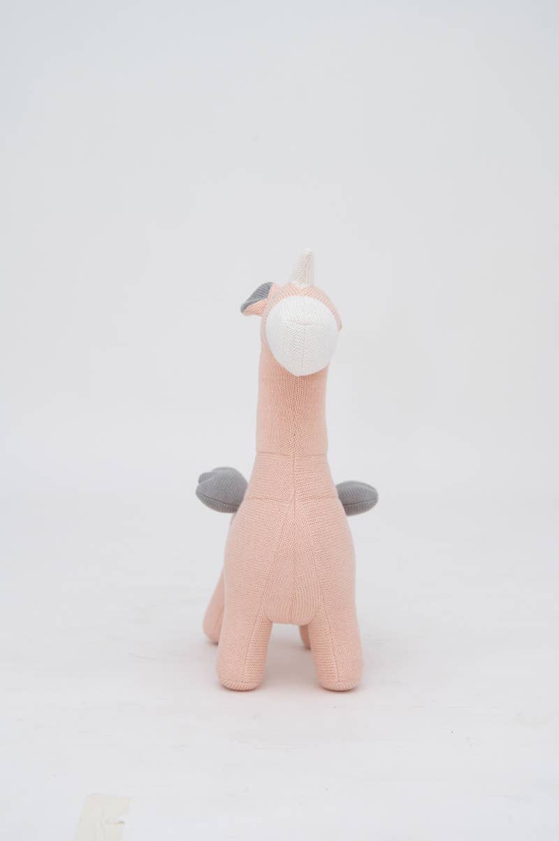 Rosa geflügeltes Einhorn aus 100 % Baumwolle