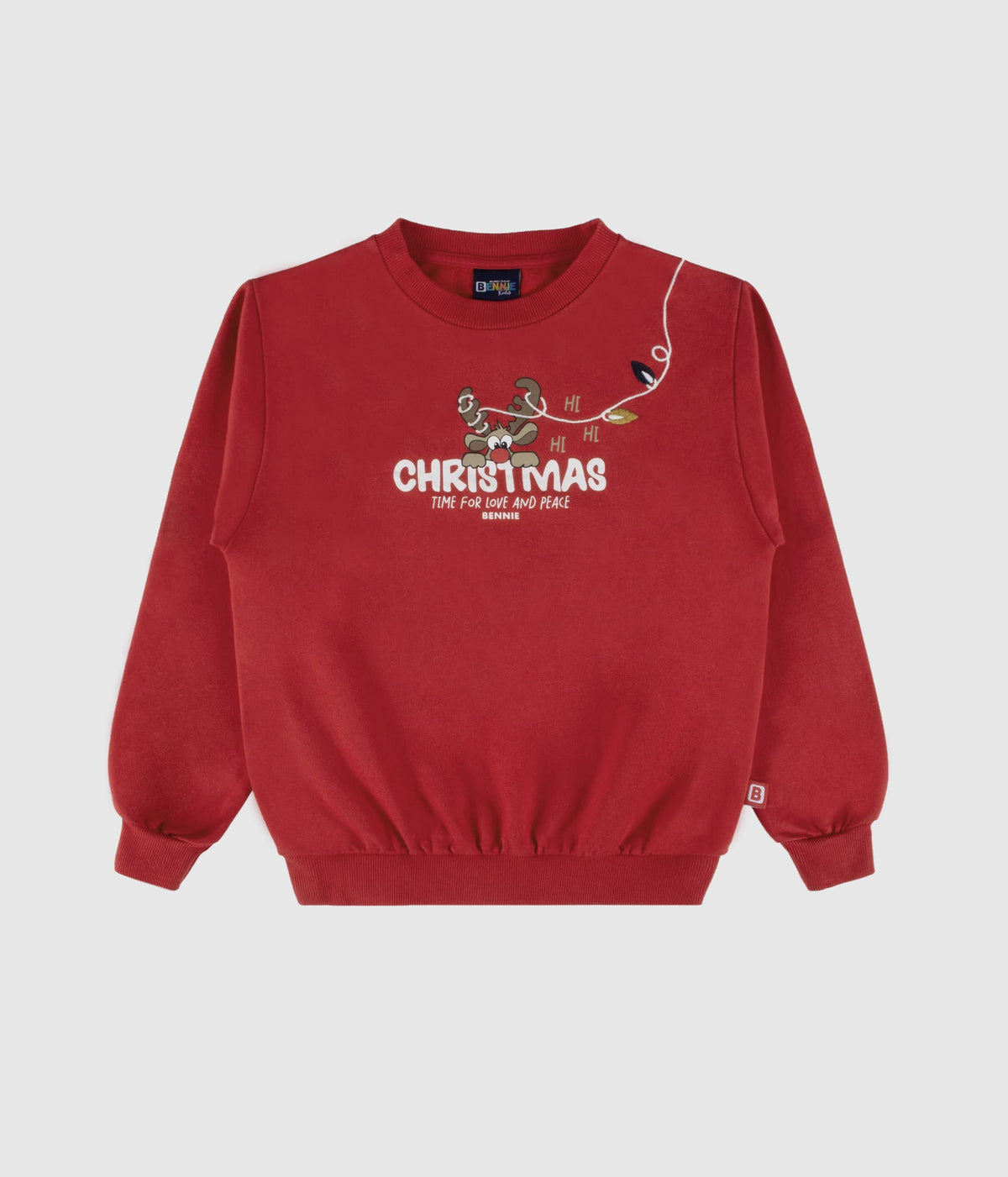 Weihnachtssweatshirt - Leuchtet im Dunkeln: Rot / 6A
