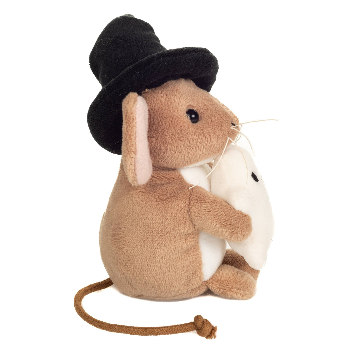 Halloweenmaus m. Gespenst 11 cm - Plüschtier - Stofftier