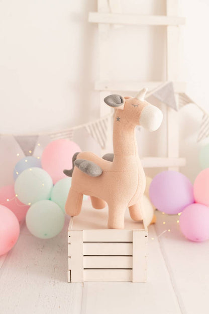 Rosa geflügeltes Einhorn aus 100 % Baumwolle