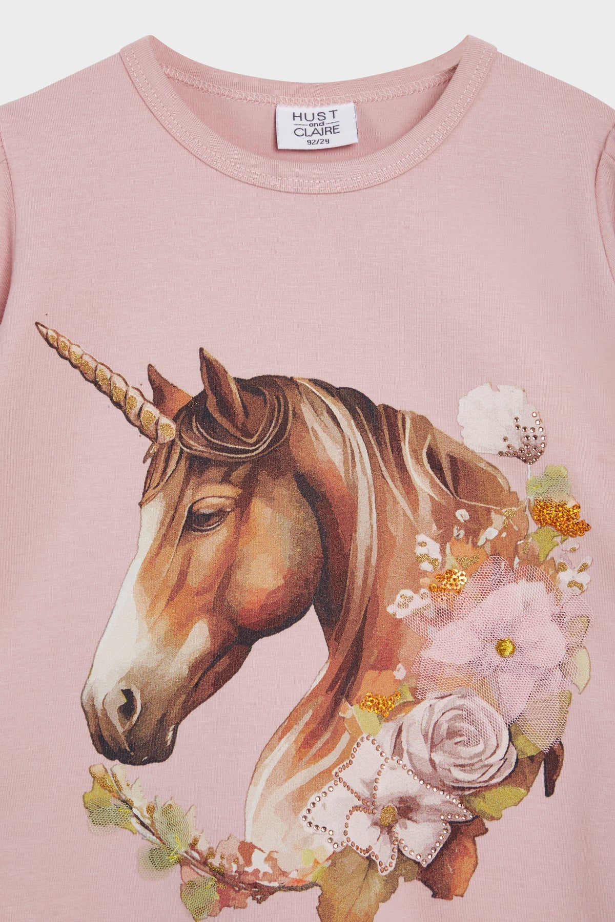 Hust & Claire Anie Langarm T-Shirt für Mädchen – Einhorn Design - Langarmshirt - Hust&Claire