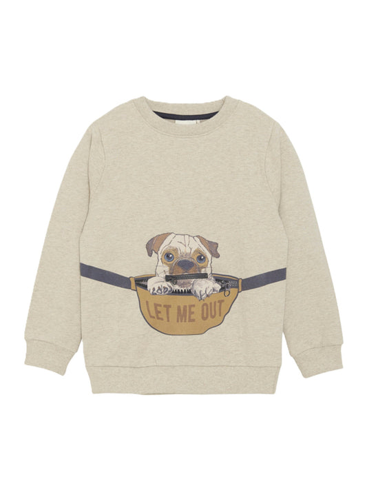 Minymo Sweatshirt mit Hundeprint