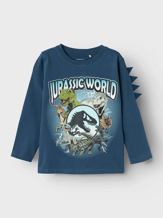 name it - Jurassic World Langarmshirt | blau Mokkini Kindermode T-Shirt Langarm