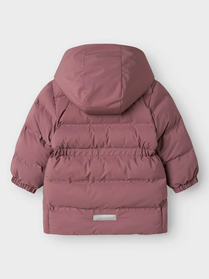 name it Steppjacke mit Kapuze Mokkini Kindermode Steppjacke