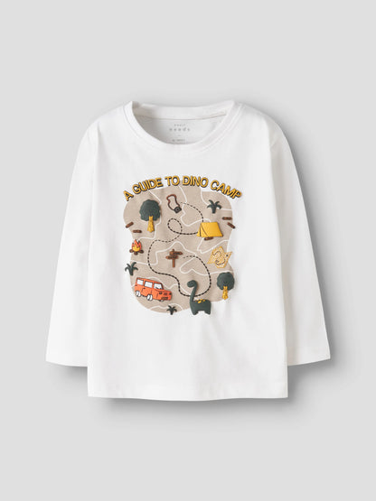 name it - T-Shirt Langarm mit Dinosaurier-Print Mokkini Kindermode