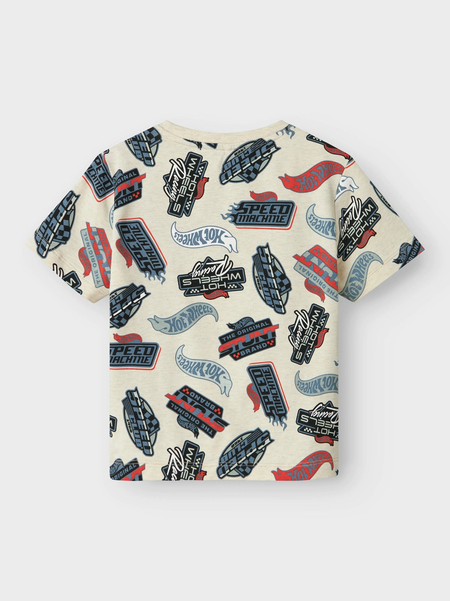 name it - T-Shirt mit Hotwheel-Alloverprint | beige Mokkini Kindermode T-Shirt