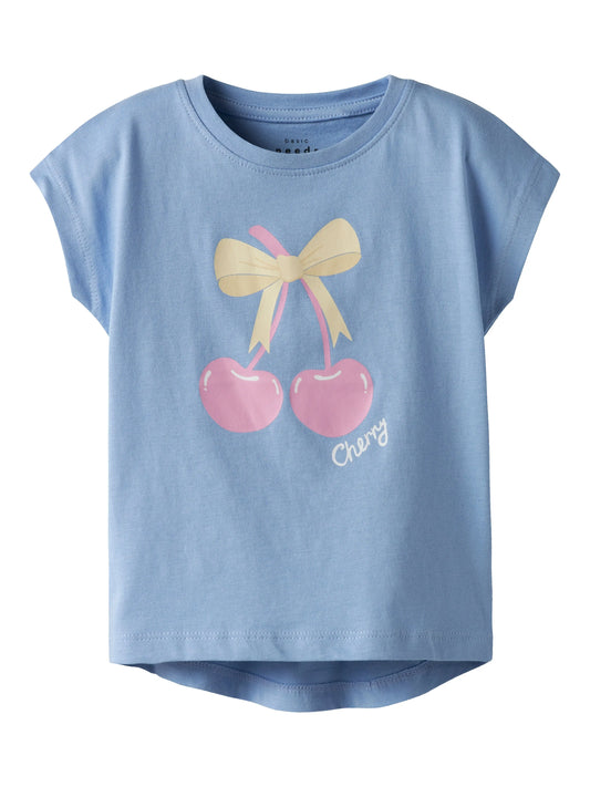 name it - T-Shirt mit Kirschmotiv Mokkini Kindermode T-Shirt