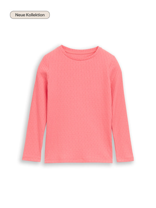 Tom Tailor Kids Langarmshirt Rippstruktur Koralle – Neue Kollektion