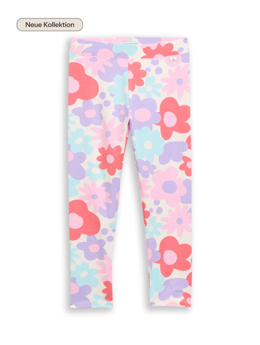 Tom Tailor Kids Leggings mit Blumenmuster in Rosa-Lila – Neue Kollektion